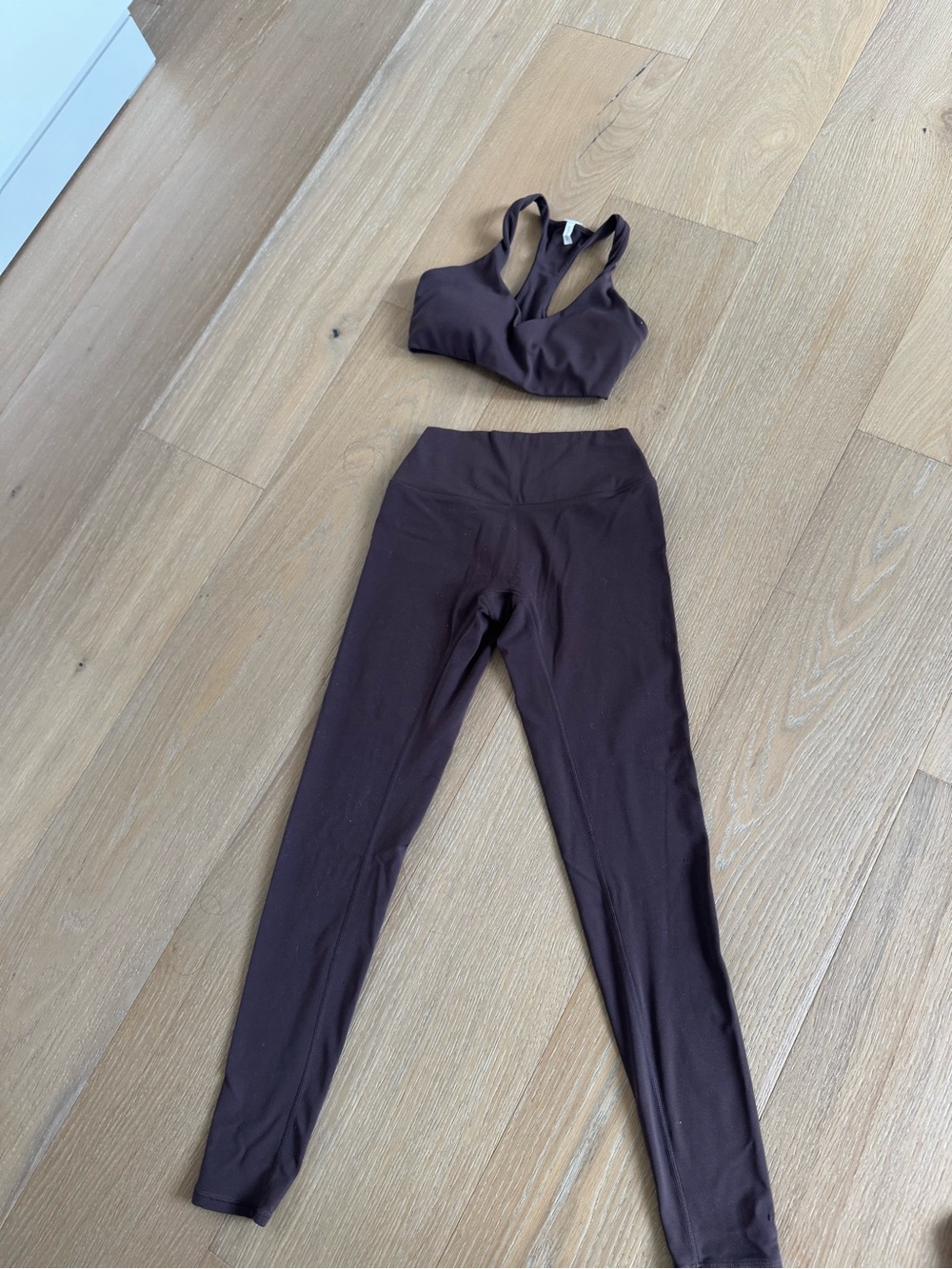 Oner active Chocolate Brown Active Set - Sports Bra + High-Waist Leggings